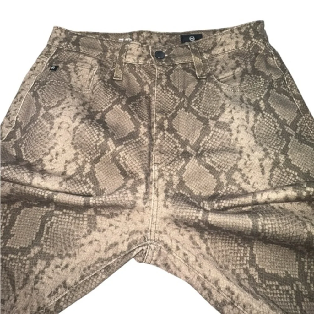 AG Etta‎ Snake Print High Rise Wide Leg Cropped Jeans Size 29